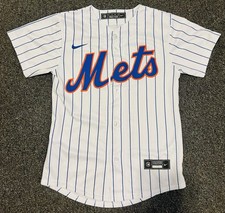 New York Mets Nike White Pinstripe Stitched Home Jersey Youth Small