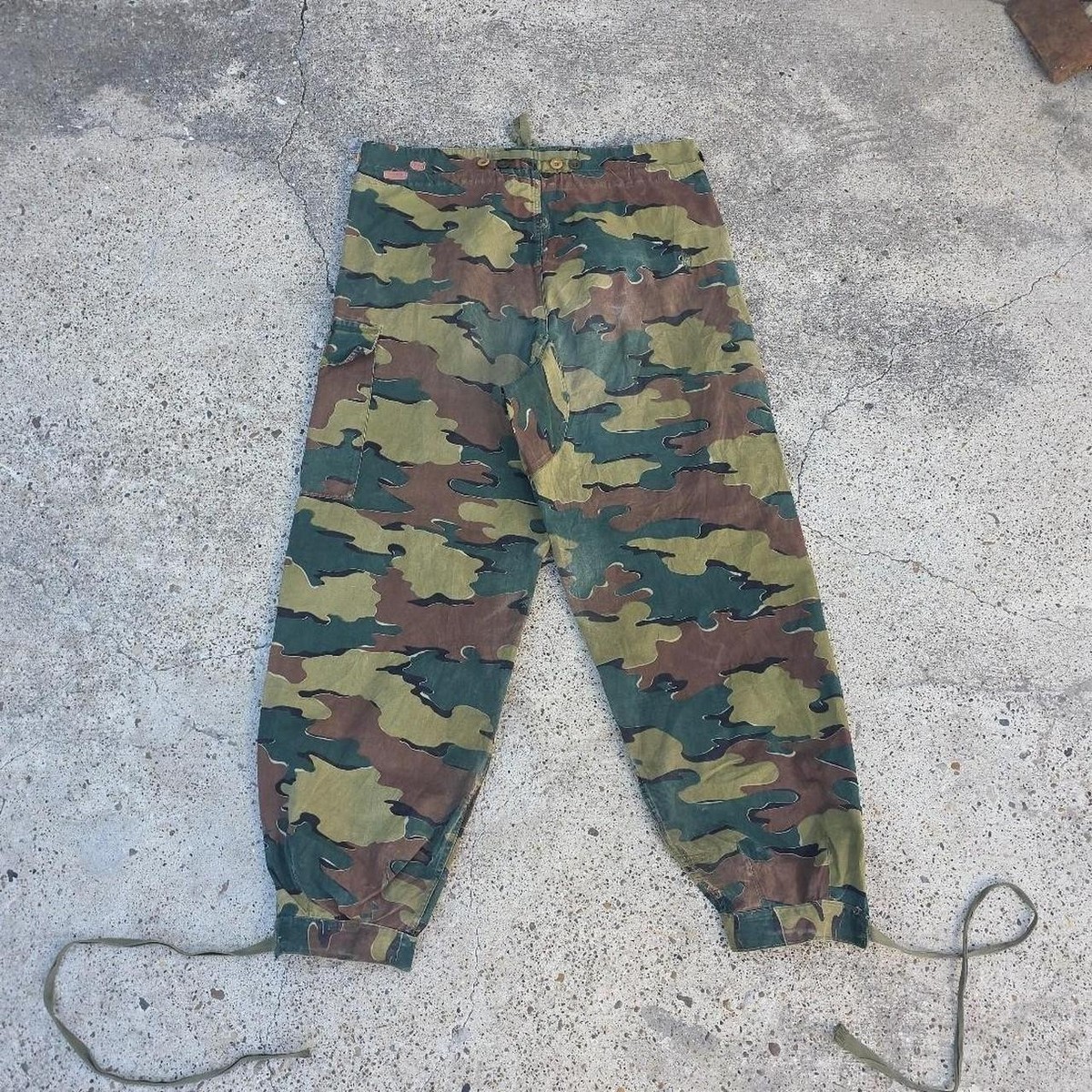Vintage 50s 1958 Belgian Jigsaw Brushstroke Camo Pants Begetex | eBay