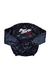 Vintage 80s Westark Satin Bomber Jacket Chevy Chevrolet Bad Bow Tie Mens XL NEW