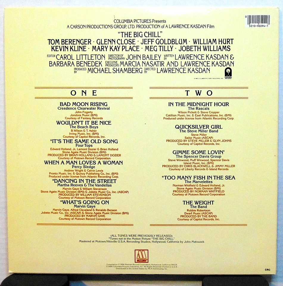 More Songs From The Big Chill OST - 1984 Motown 6094ML Vinyl LP Record Album - Image 2 of 4