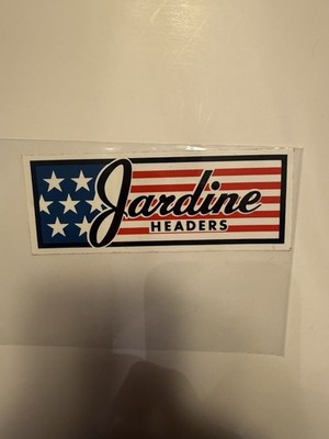 Original Vintage NOS Jardine Headers RWB Sticker 6x2  (9R)