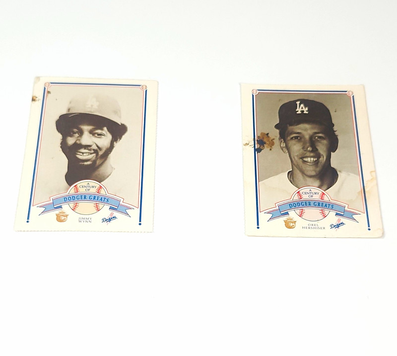 Los Angeles Dodgers 2-Card Lot 1988 A Century of Dodger Greats Wynn Hershiser