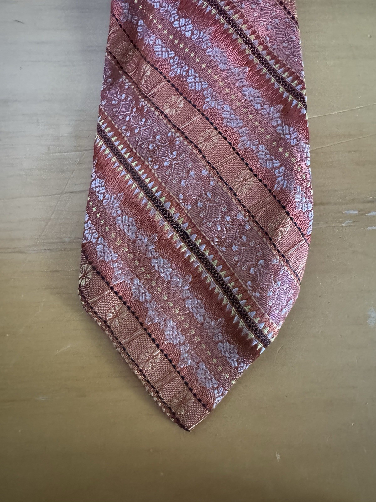 Vintage 60s 70s Colosseo Di Roma 100% Acetate Imported Italy Mens Tie Neckwear