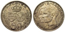 Belgium - 50 Francs 1960 - King Baudouin s Marriage, Silver