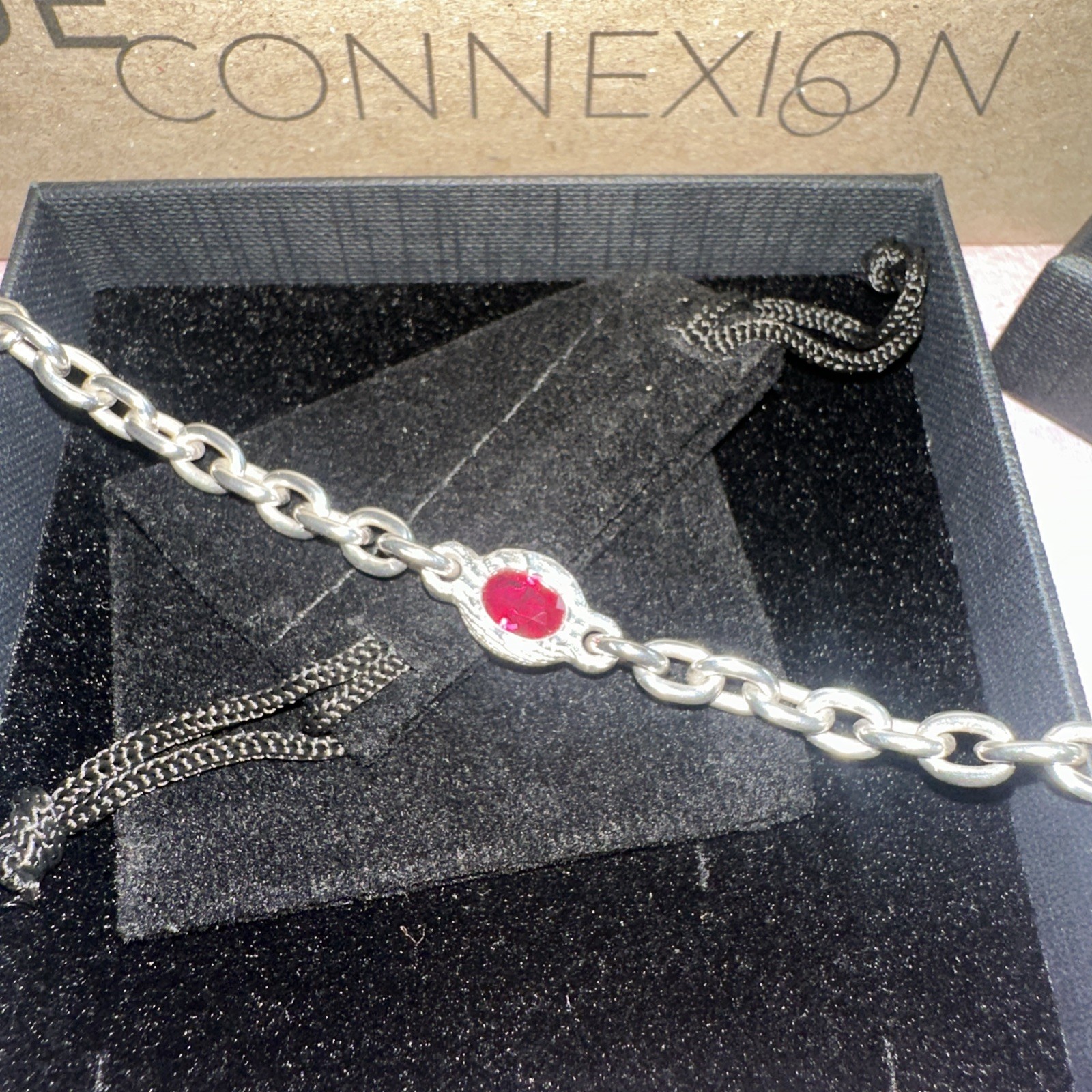 Ruby Cable Chain Bracelet - image 3