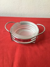 POSACENERE SANPELLEGRINO VINTAGE ANNI SESSANTA  PUBBLICITARIO VETRO E ACCIAIO 