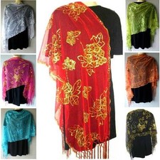 Stola Schal Tuch Bollywood Indisch Pareo Dupatta Anarkali Sari Salwar Kameez