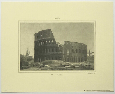Engraving Rome (Italy)  Architecture  Buliding, reproduction print