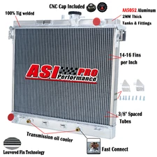 2 Row Radiator for 2006-12 GMC Canyon Chevy Colorado 2006-10 Hummer H3 H3T 5.3L