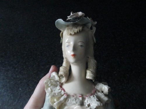 VTG Cordey Figurine Large Bust 10" VICTORIAN LACED DRESS COLLAR - Picture 7 of 12