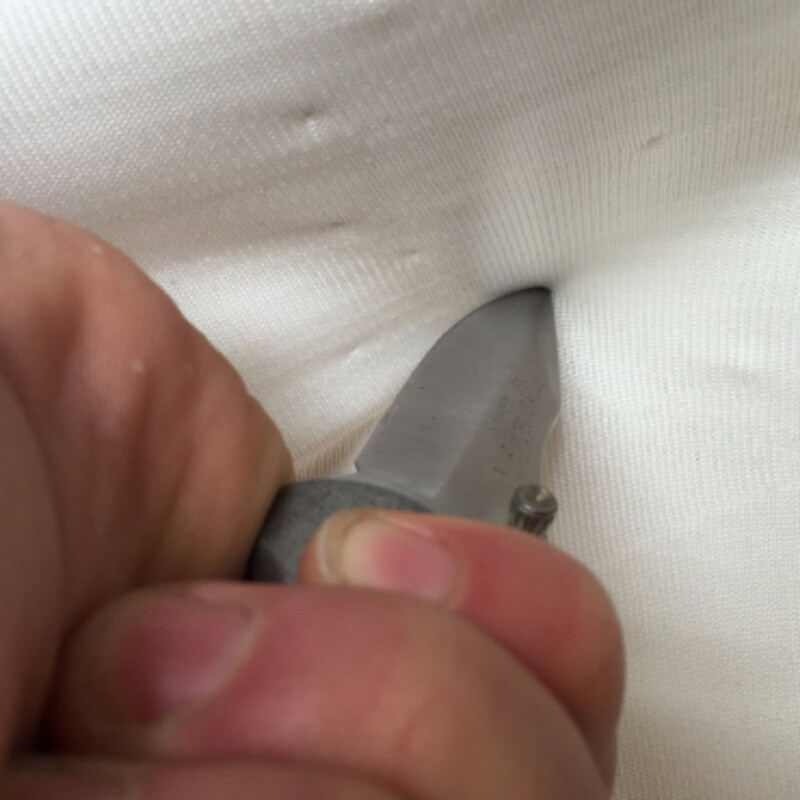 Uhmwpe Tejido Resistente Corte Ripstop Blanco A Cuchillos O Hojas