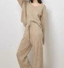 Sleeveless Knitwear & Wide-leg Trousers 2Pcs