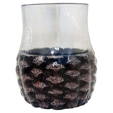 Wild Lodge Plastic and Resin Pinecone Tumbler Bath Set Accesory 
