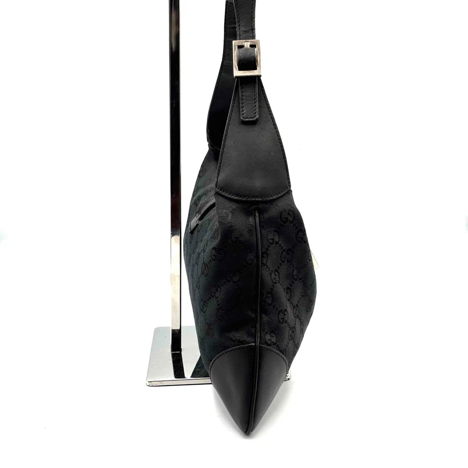 GUCCI Shoulder Bag Jackie Sherry GG Canvas Black Authentic - Image 4 of 4