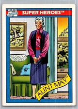 1990 Impel Marvel Universe Series 1 SUPER HEROES #28 Aunt May