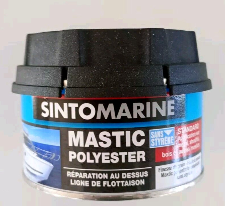 Mastic polyester bateau SINTOMARINE 330g réparation nautique et rebouchage coque