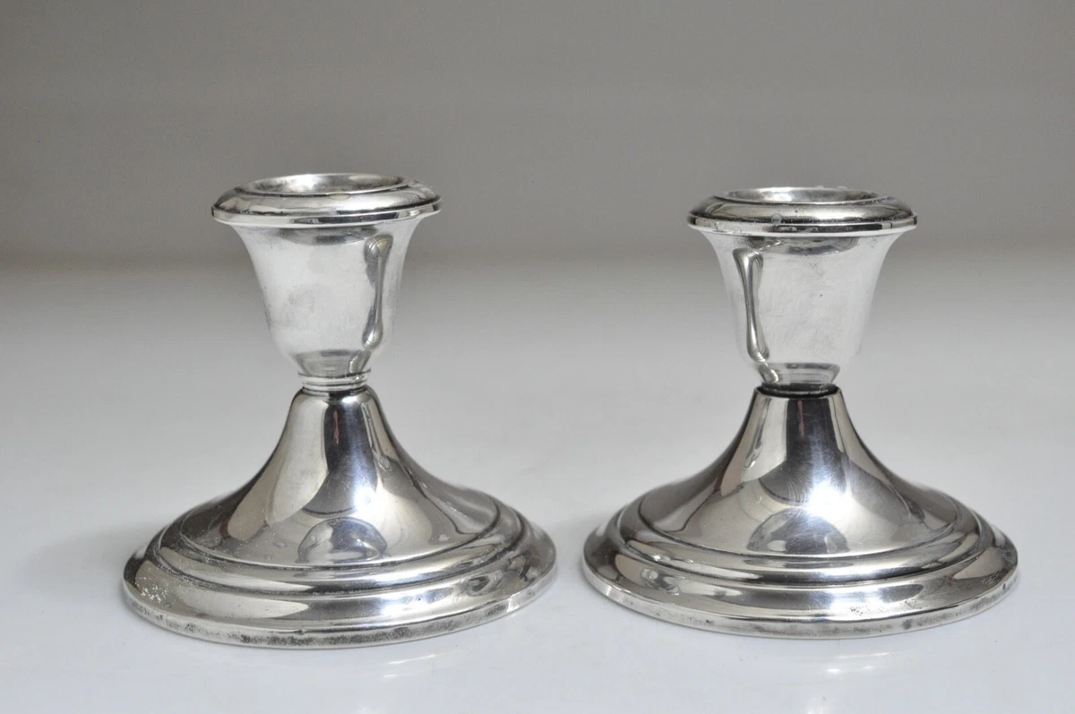 Vintage Gorham 661 Sterling Silver Candlesticks GC eBay