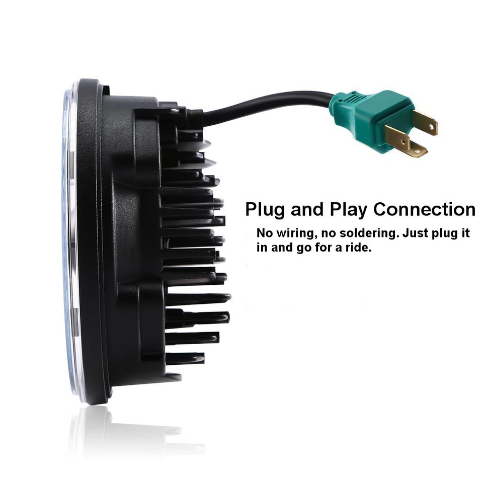 Kit de faros LED negros Eagle Lights 7" para BMW R100R R100T R1150R R1200C R850 Foto 4 de 4