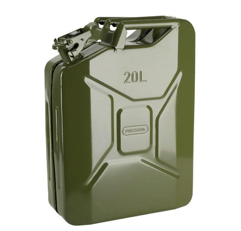 Jerrycan essence 20l anti fuite Pressol réservoir métal robuste