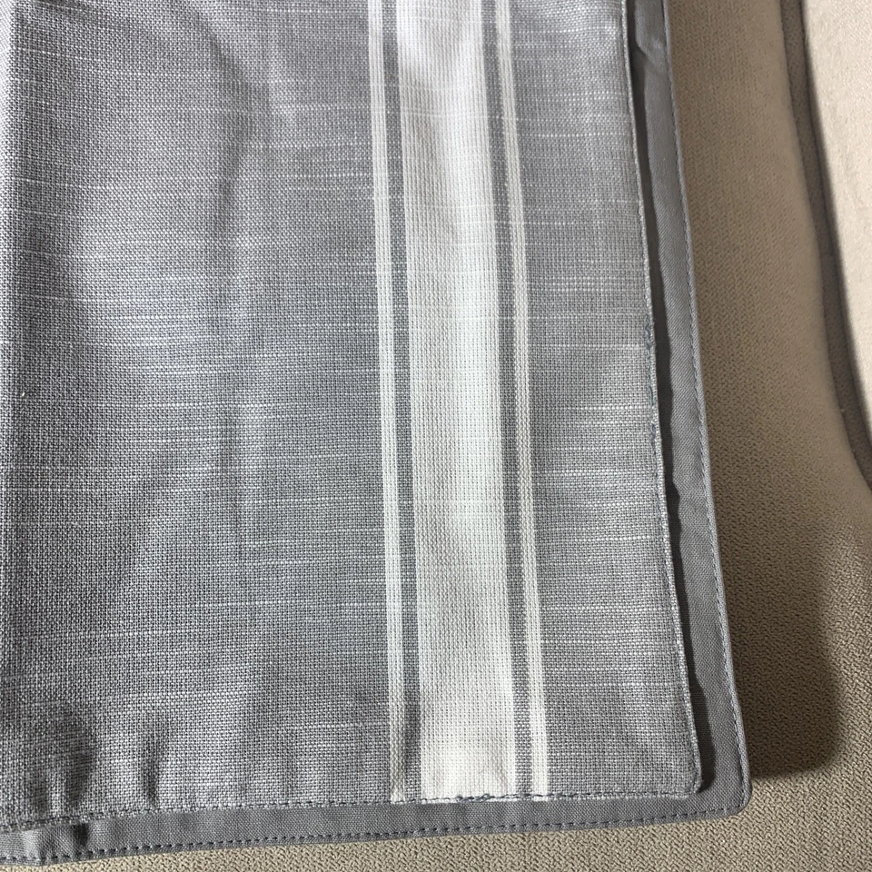 New Threshold Table Runner Gray White Stripe 100% Cotton 14x72” Farmhouse - Image 3 of 4