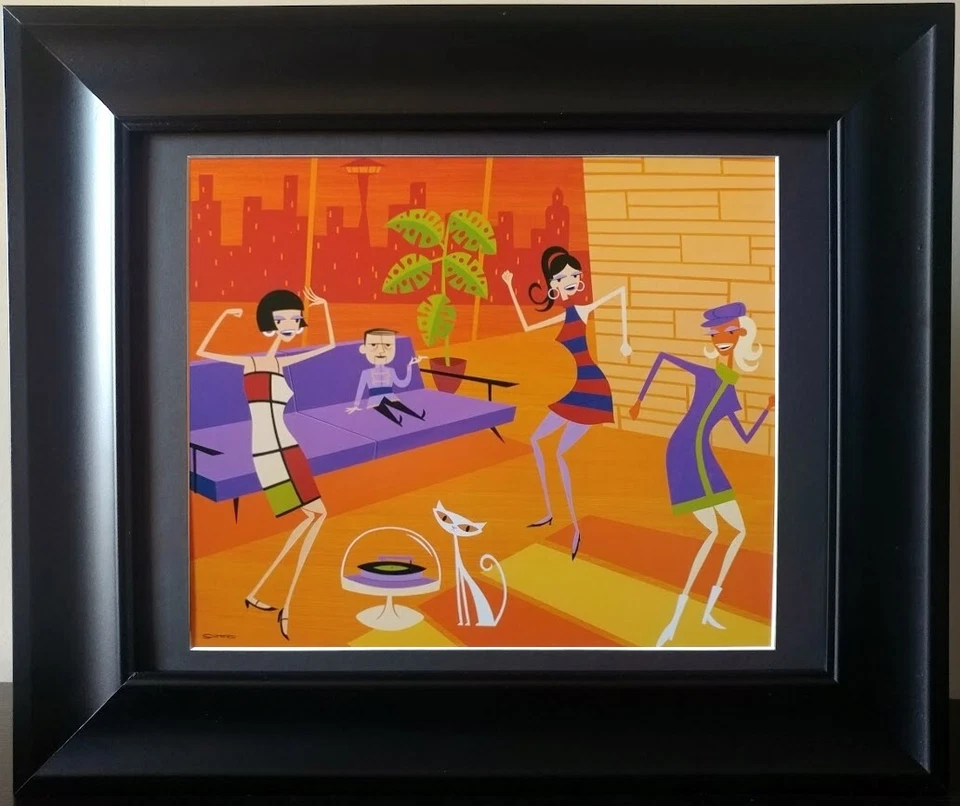 SHAG "The Little Baron" 04 定制带框艺术品 Mondri Art Kitty 猫 * 免运费 — 第 2/3 张图片