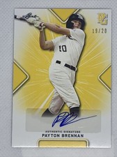 2021 LEAF PERFECT GAME YELLOW PAYTON BRENNAN PAPER RC AUTO # 19/20
