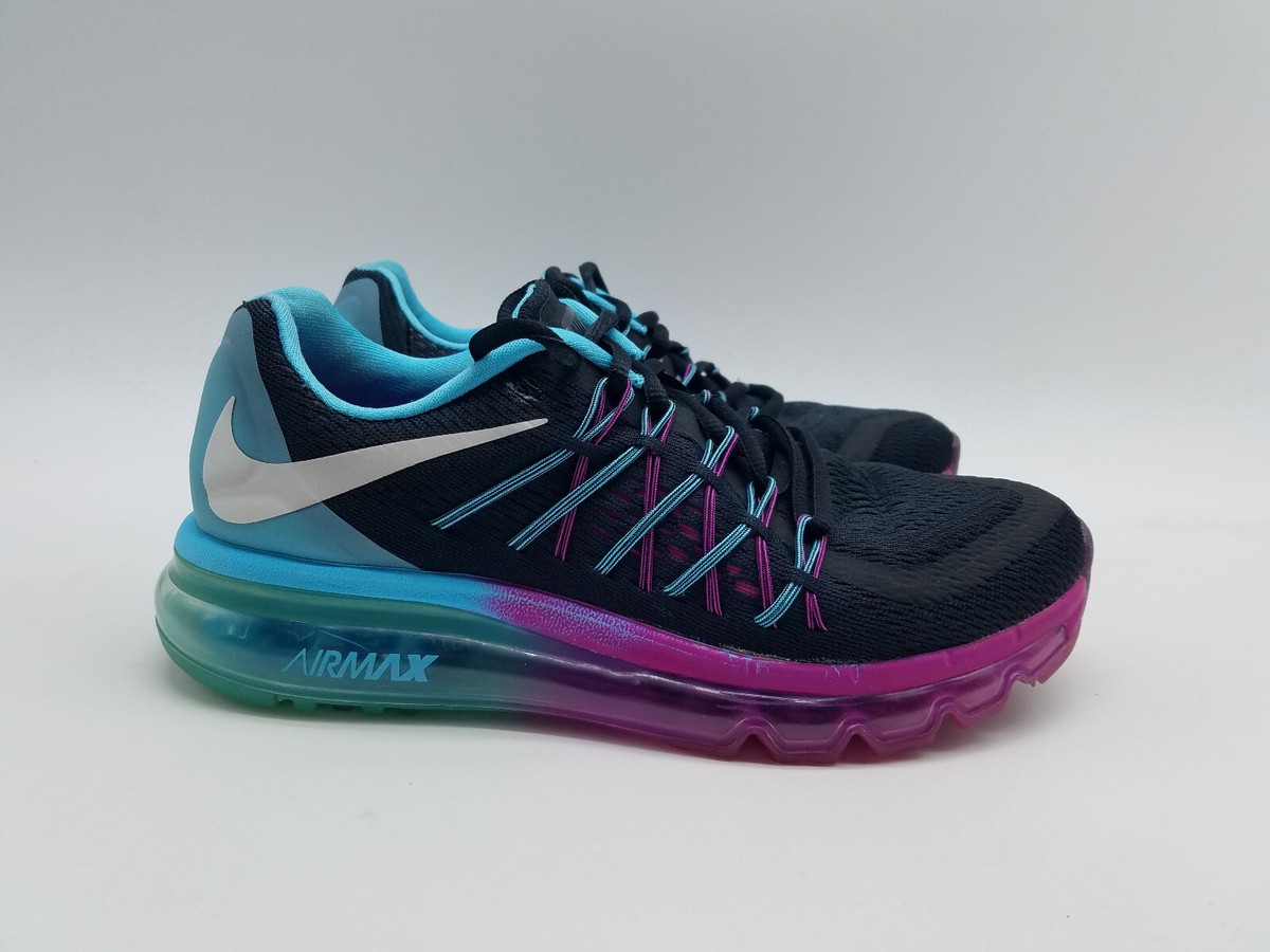 Nike Air Max 2015 Women's Size Running Shoes Black Purple Clearwater
