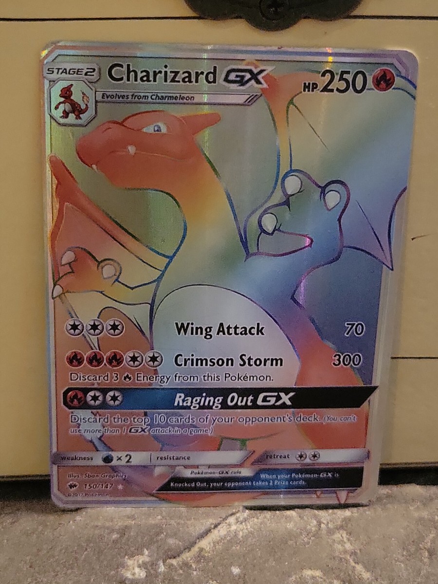 rainbow rare charizard gx card CGC 9.5 Japanese Reshiram & Charizard GX Rainbow (Graded Card) – Phurion main image 1