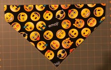 Dog Bandana OVER THE COLLAR, " Emoji Faces" Three Different Options