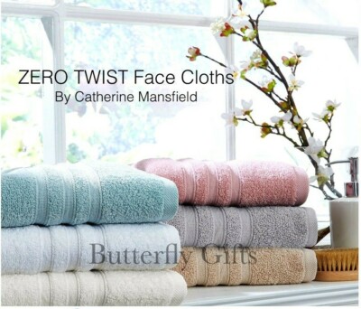 2er Pack Gesichtstücher 550 g/m² Handtuch Zero Twist 100% reine Baumwolle Catherine Lansfield 