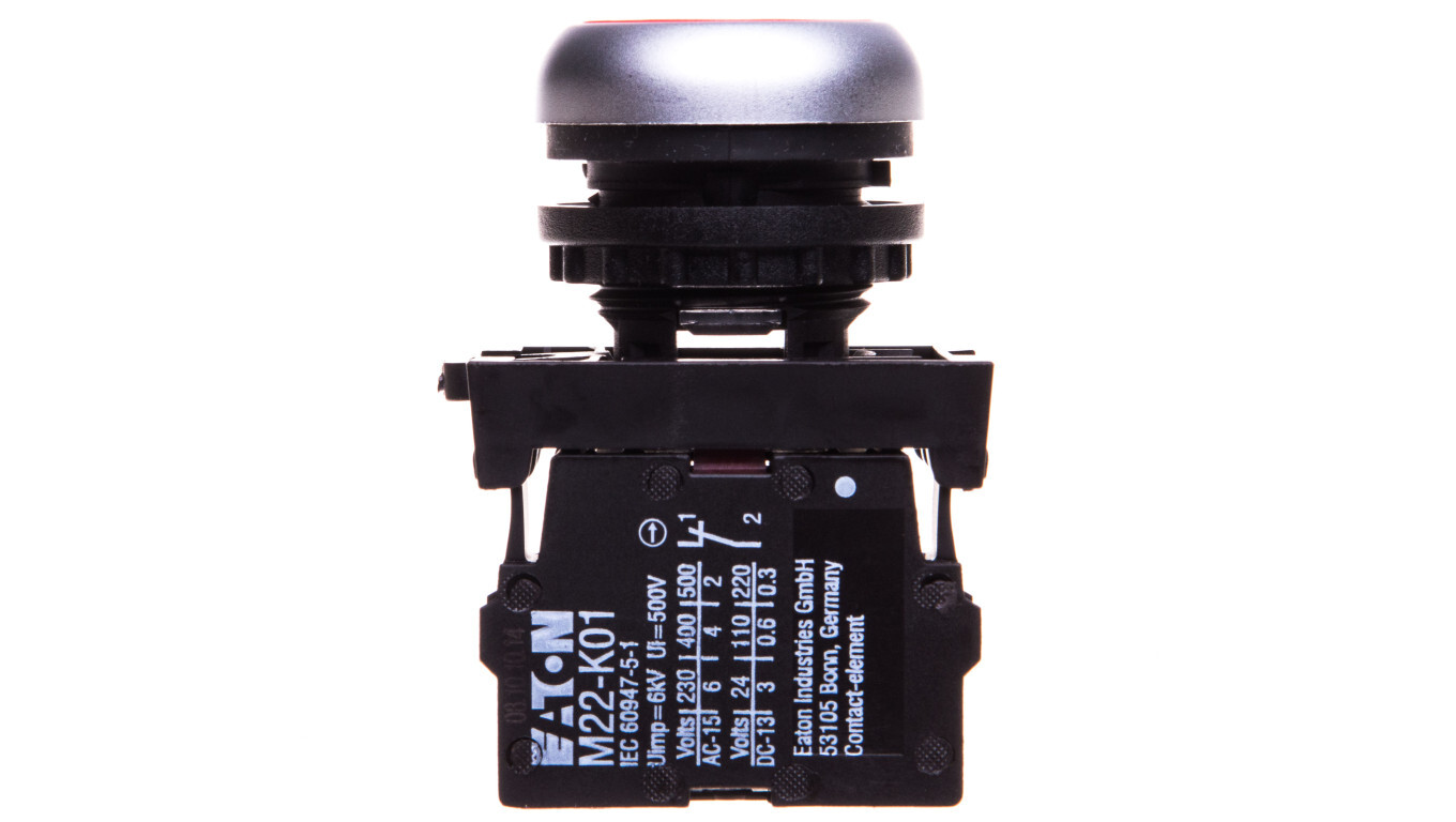 Red control button /O/ 1R 22mm with spring return M22-DR-X0/K01 216510 /T2UK
