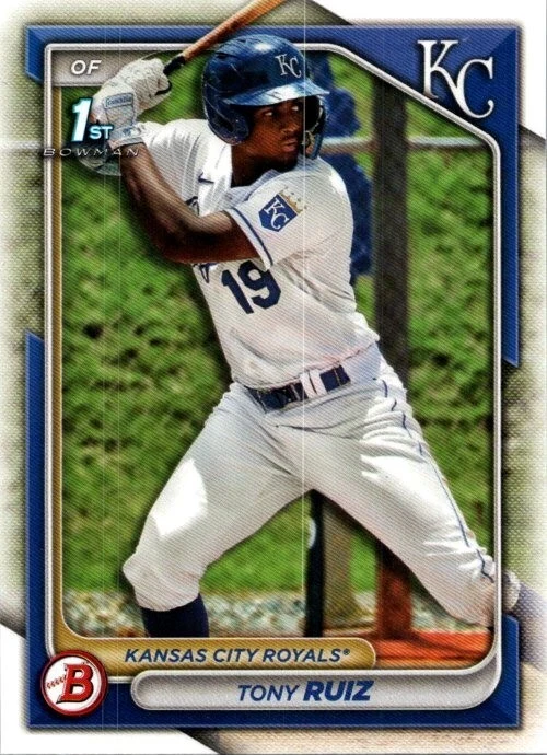 Tony Ruiz 2024 Bowman Base/Chrome Prospects #BCP-80 KC Royals 2-Card Lot - Image 4 of 4
