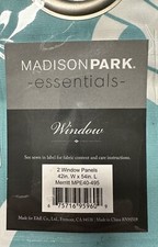 Madison Park Essentials Geometric Curtain Panels Aqua 2 Panels 42x54 Lot Of Two