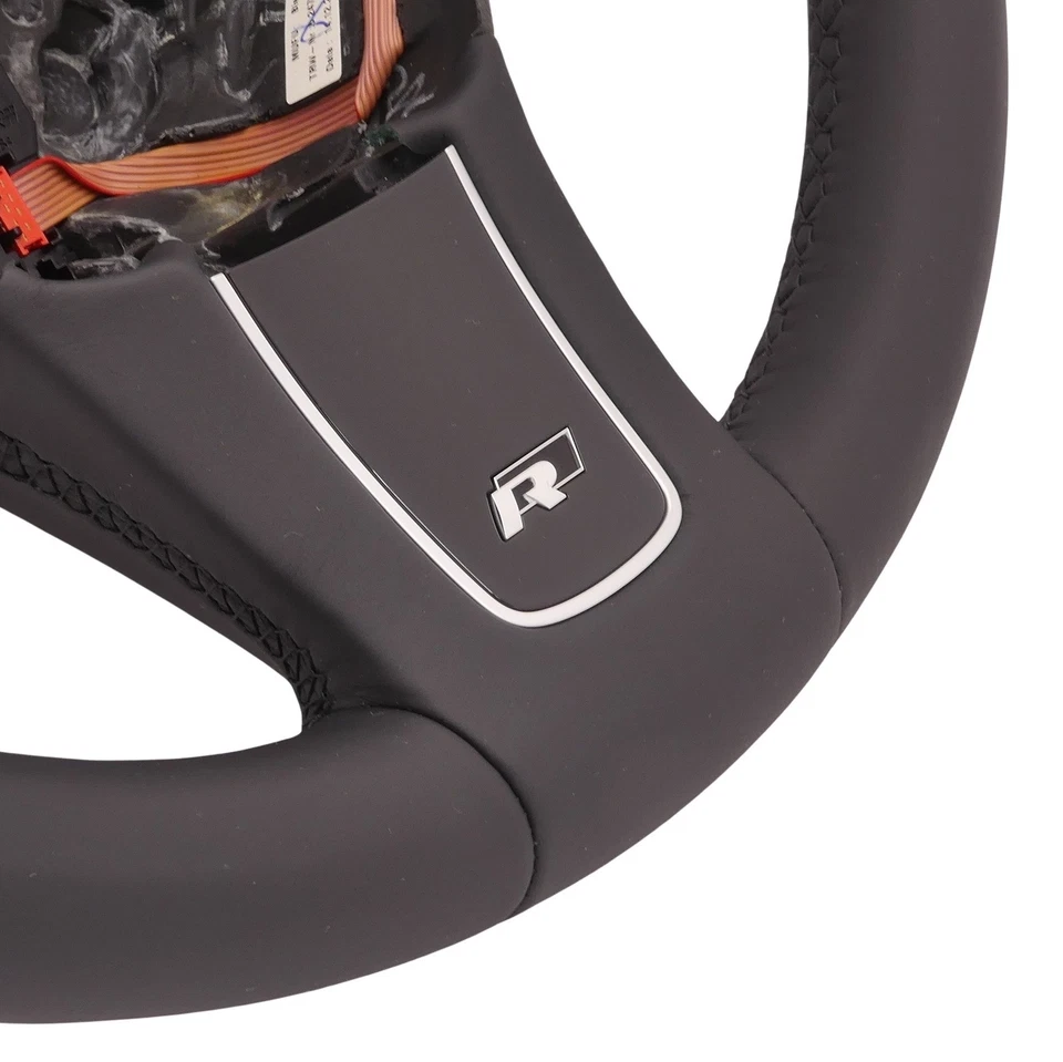 Multifunktionslenkrad Lenkrad Multifunktion VW Touareg 7P R Line Leder schwarz - Bild 3 von 4