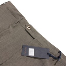 Zanella NWT Dress Pants Size 36 US Parker In Grayish Beige Melange 100% Wool