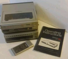 Vintage 1984 Panasonic Omnivision VHS VCR PV-6500 & Tuner PV-A500 PARTS/REPAIR