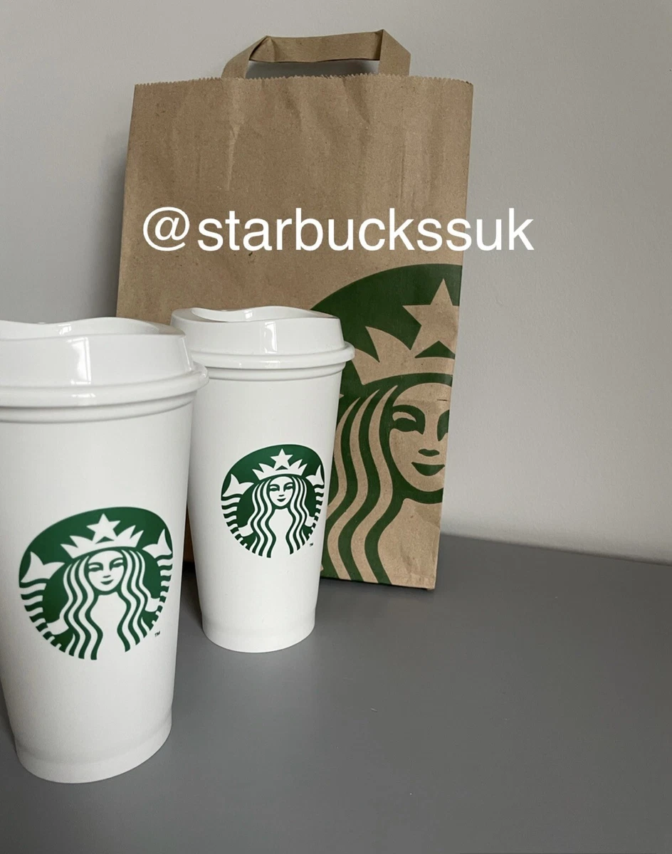 X2 Starbucks White Reusable Hot Cup