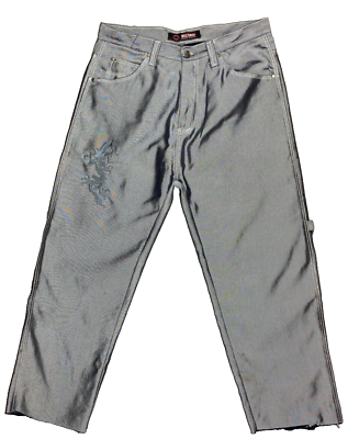 WU WEAR jeans, shiny gray silver metallic vintage hip hop WU WEAR jeans, shiny gray silver metallic vintage hip hop