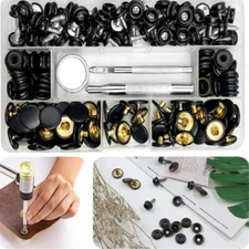 50Set Metal Screws Snaps Kit Tool Steel Boat Canvas Snaps with 3PCS Setting Tool