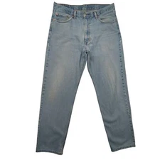 Levis 550 Jeans Mens 36x34 Relaxed Fit Tapered Leg Light Wash Denim Zip Fly