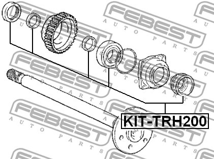 KIT-TRH200 FEBEST Bearing, drive shaft for ,TOYOTA