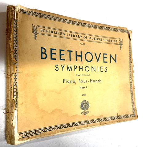 Beethoven Symphonies piano livre à quatre mains 1 bibliothèque de musique de Schirmer vol. 10