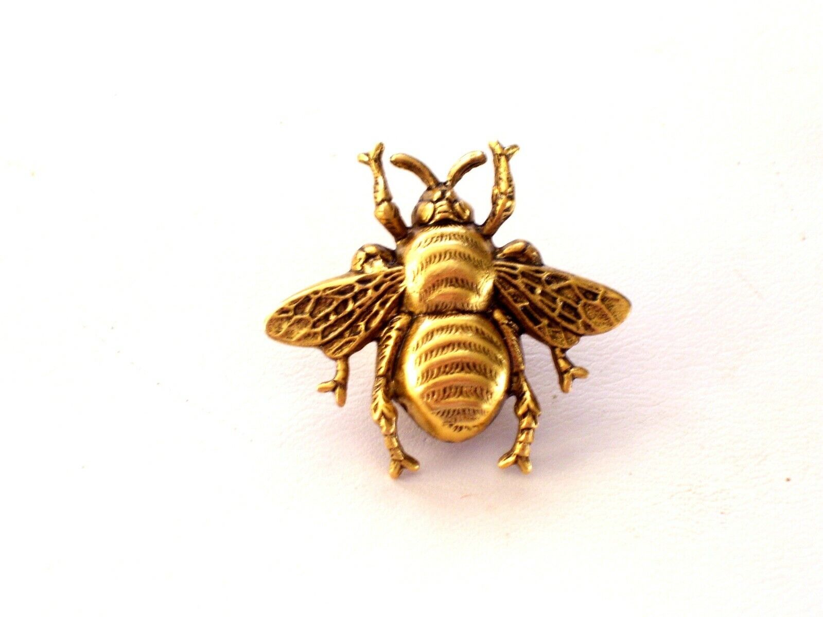 Antiqued Gold Bee Pin, Gold Bee Tie Pin, Gold Honeybee Lapel Pin