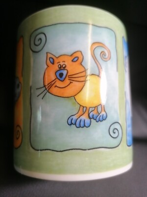 DATA Fine Bone China KOMISCH NIEDLICH LUSTIG HELL Tier Becher Höhe 3,5'' x Durchmesser 3''