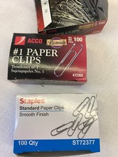 Paper Clip box new open box size 1 approx 100