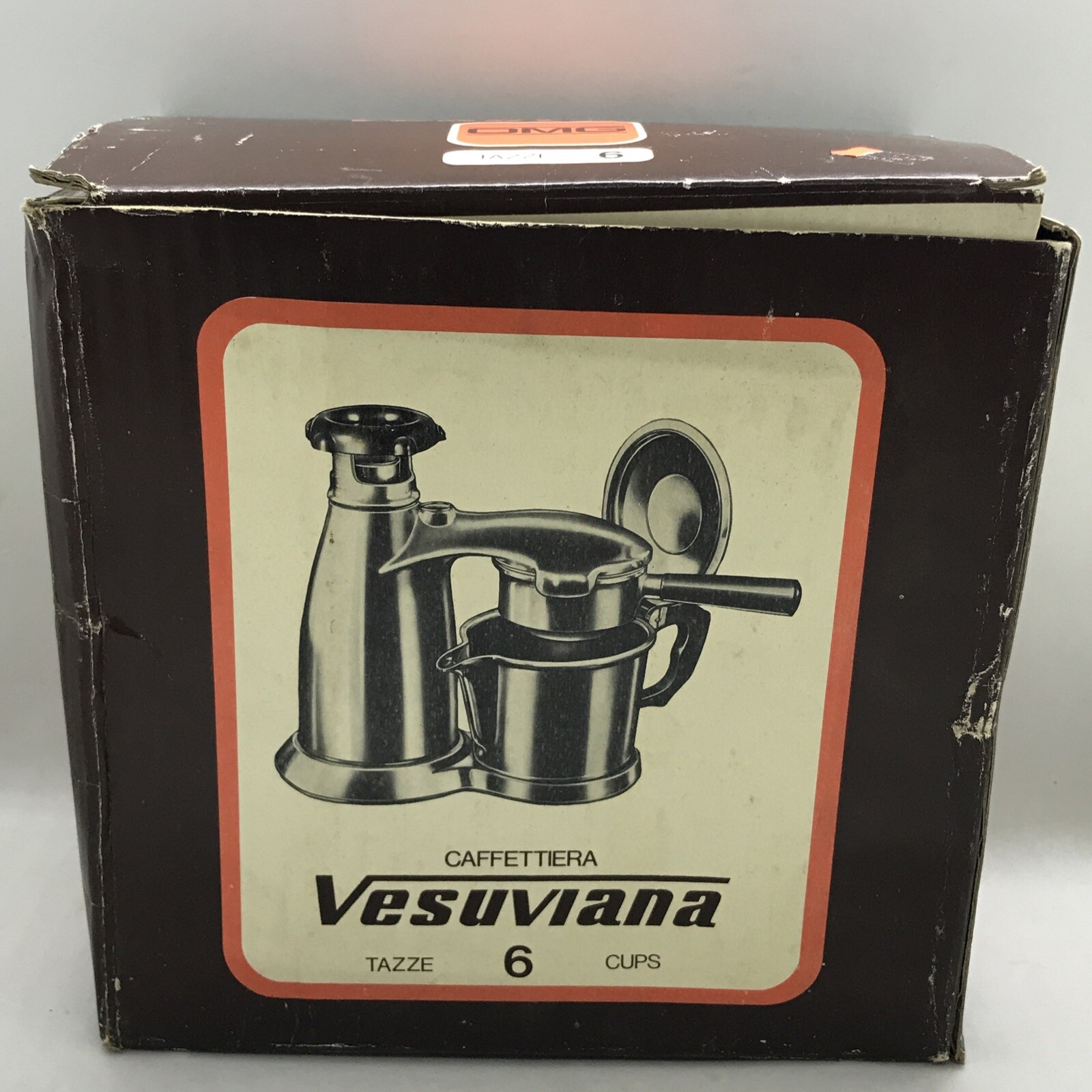 Vintage VESUVIANA Made in Italy Stovetop ESPRESSO 6Cups Coffee Maker