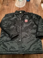Vintage 1970s Phillips 66 Gas Oil Large Patch Winter Jacket Coat Blue NOS