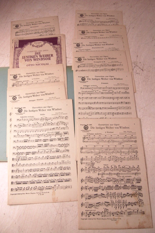 Orchrista Notes Old Notes Salon Orchestra Overture Merry Wives of Windsor Nicolei 13 ...