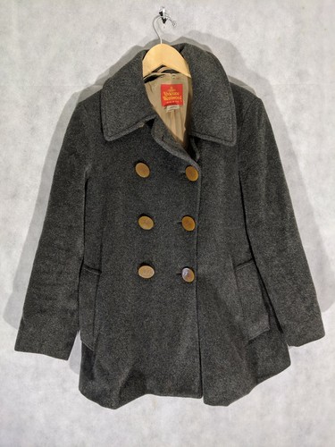 Vivienne Westwood, Giacca Vivienne Westwood Vintage Archivio Fuzzy Gloss Seal Bottone Grande Italia