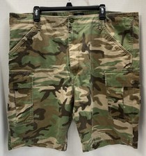 Levi's Strauss Camouflage Cargo Shorts Military Army Hunting Mens Size 42